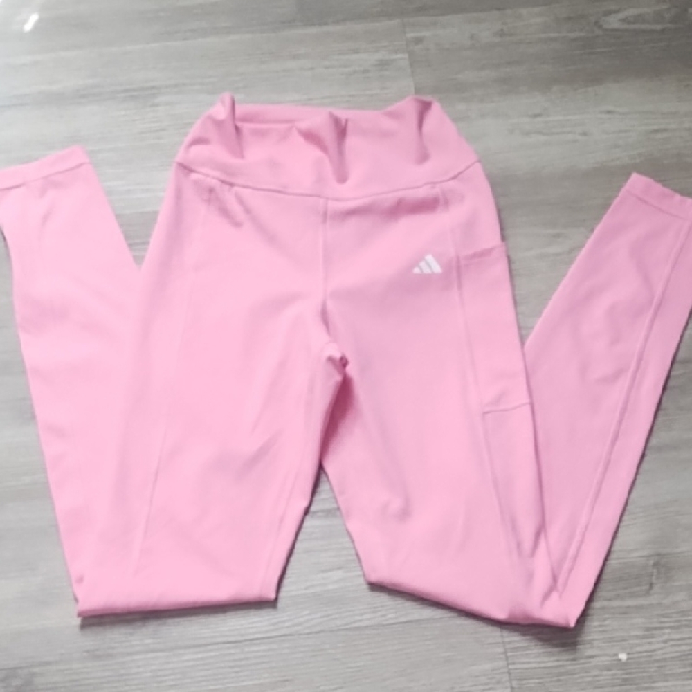 adidas Light Pink High-Waisted Leggings